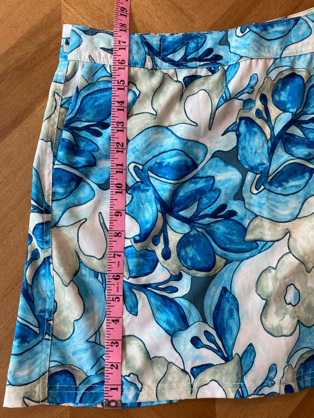 RipSkirt Hawaii Floral Wrap Skirt Sz XS Blue Green Women's Coastal Resort Beach - Picture 10 of 10